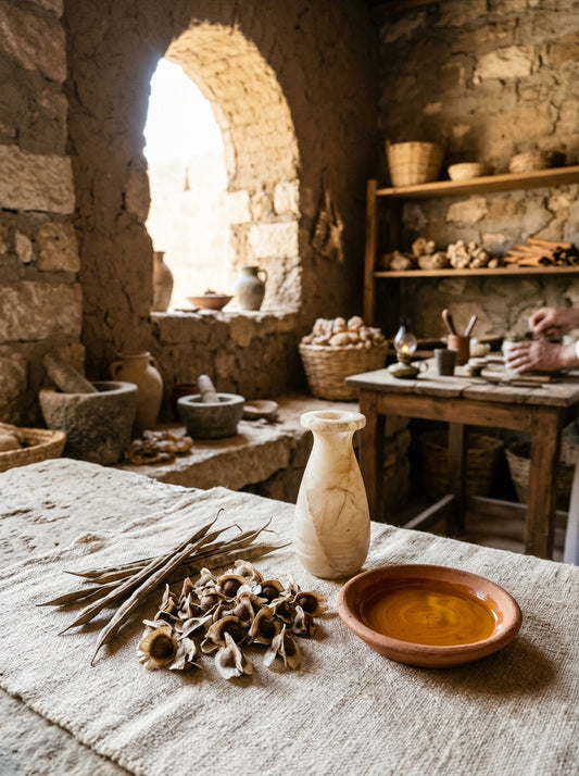 Découverte Singulière : Le Secret des Parfumeurs de Mendès : L'Huile de Ben dans les Vases Sacrés d'Égypte