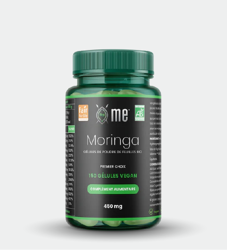 Moringa Bio Gélules 150 – Sans goût – Cure 30 jours – Vegan – Kenya
